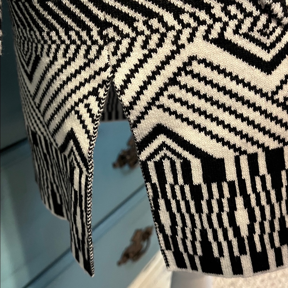 Ruby Rd, Black and White Cardigan, Size Small Petite, new w/tags - Picture 5 of 9